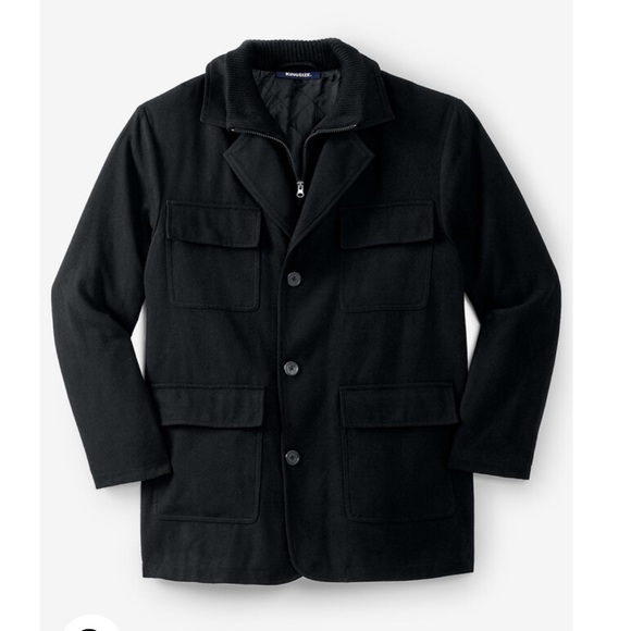 NWT KingSize Black Coat - Size Large Tall - Picture 2 of 7